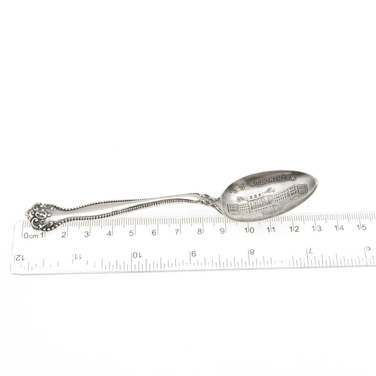 ALVIN Sterling Silver Antique Art Deco New Library Washington DC Coffee Spoon