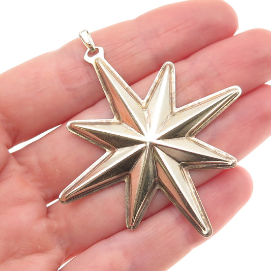 REED & BARTON Sterling Silver Gold Plated Vintage 1976 Christmas Star Ornament