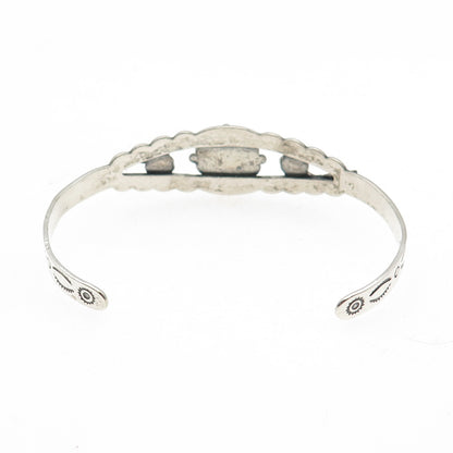 Bell Trading Post Old Pawn Sterling Bisbee Turquoise Adjustable Cuff Bracelet 6"