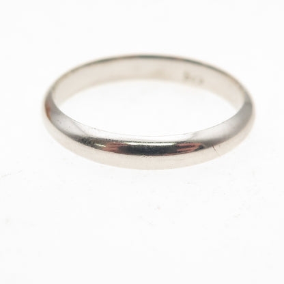925 Sterling Silver Vintage Classic Wedding Band Ring Size 9