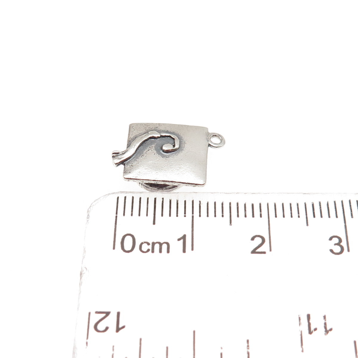 James Avery 925 Sterling Silver Vintage Graduation Hat 3D Mini Charm Pendant