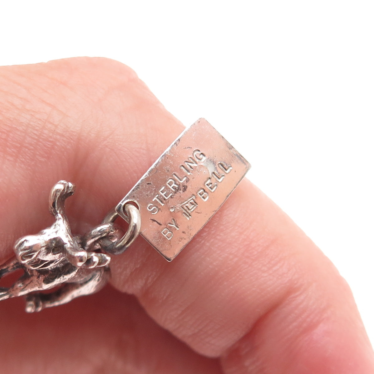 BELL TRADING POST 925 Sterling Silver Vintage Elk Maine State Minimalist Pendant