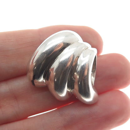 VICTORIA SOPRANO JEWELLERY 925 Sterling Silver Vintage Ribbed Slide Pendant