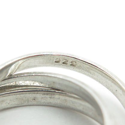 925 Sterling Silver Vintage Trinity Interlocked Band Ring Size 6.75