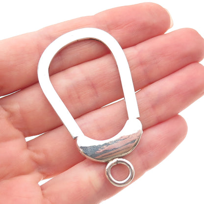 925 Sterling Silver Vintage Carabiner Key Ring Holder