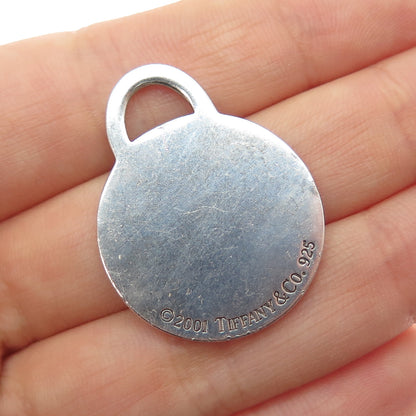 TIFFANY & CO. 925 Sterling Silver Vintage 2001 Engraved CPB Tag Charm Pendant