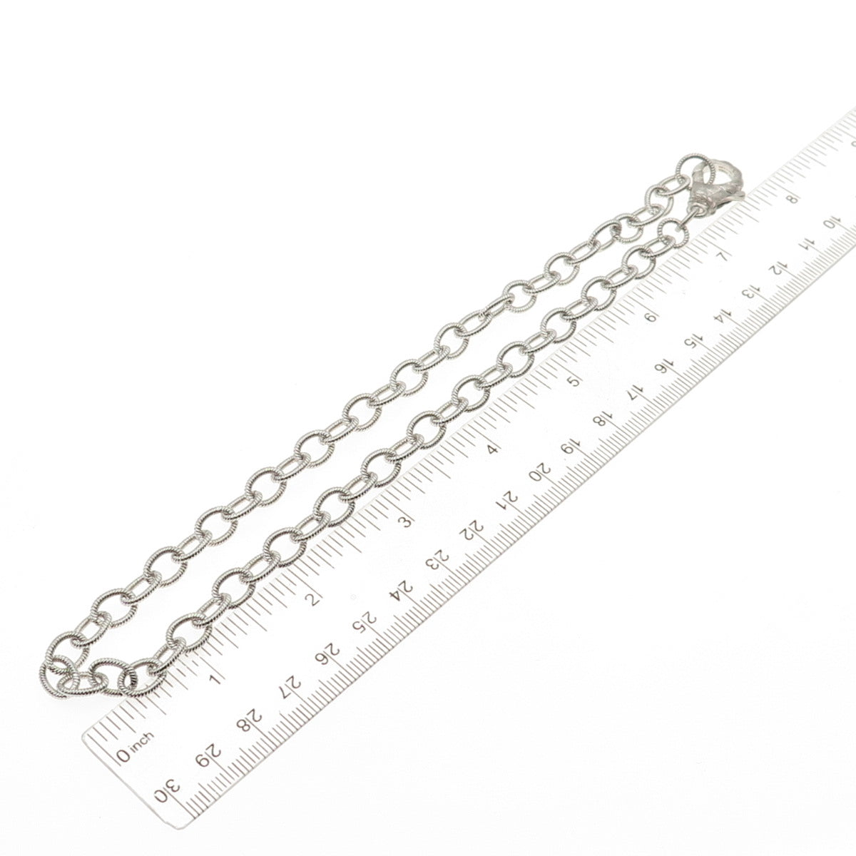 JUDITH RIPKA 925 Sterling Silver Cable Chain Necklace 16"