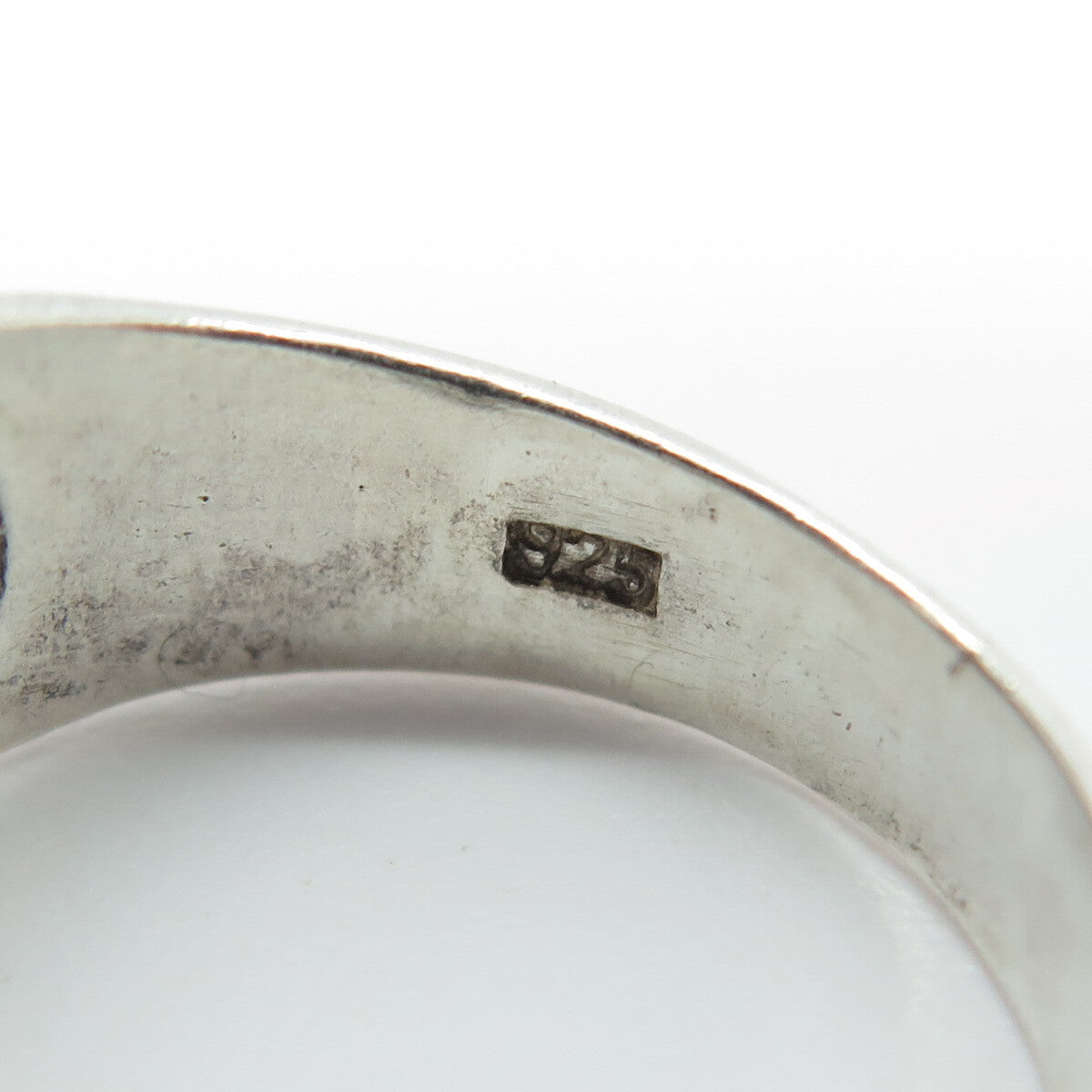 925 Sterling Silver Vintage Ribbed Ring Size 8.5