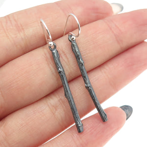 925 Sterling Silver Branch Drop Dangling Earrings