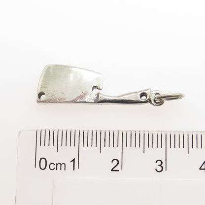 925 Sterling Silver Vintage Butcher Knife Charm Pendant