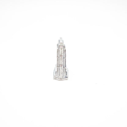 925 Sterling Silver Vintage High Building Charm Pendant