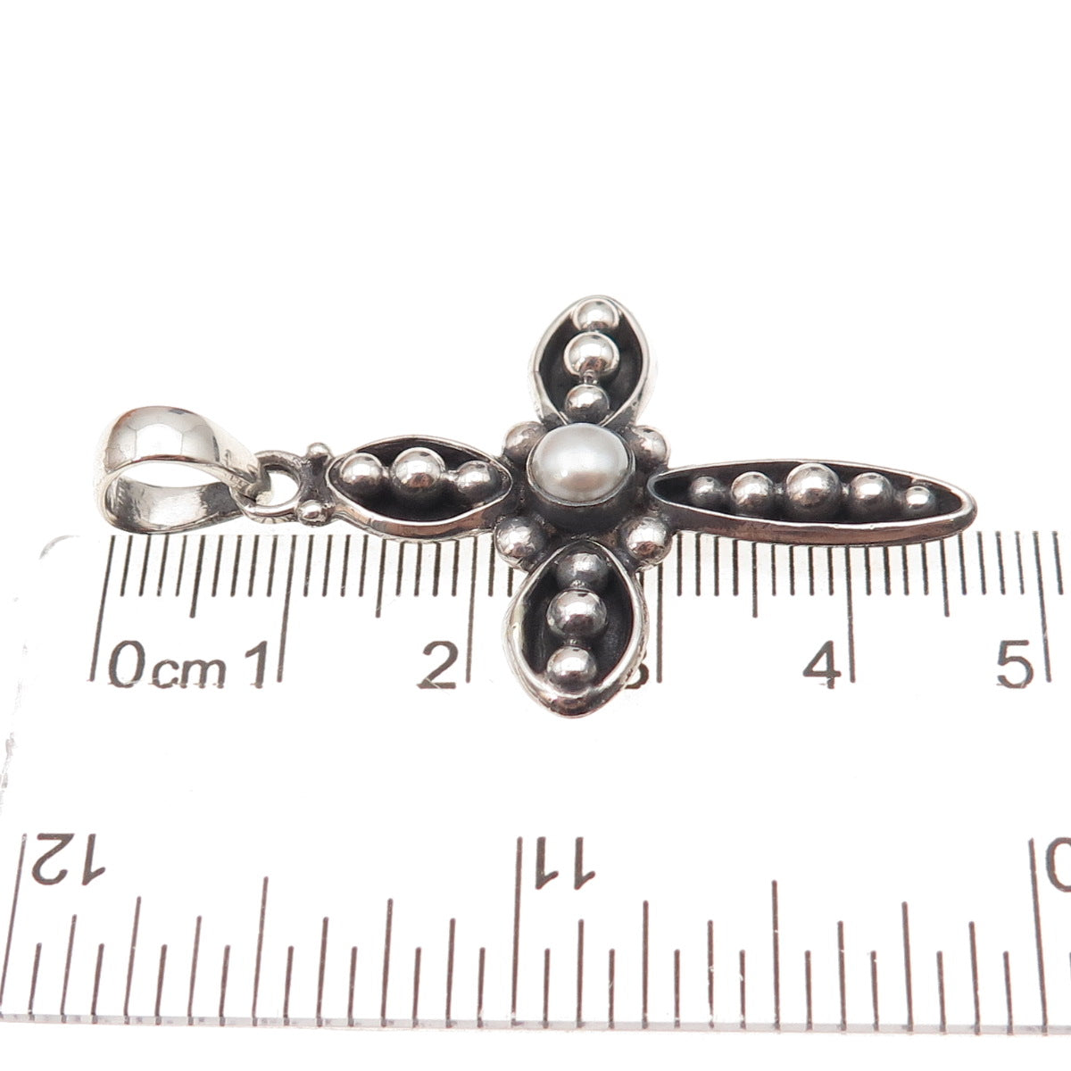 Silpada 925 Sterling Silver Vintage Credence Cross Oxidized Charm Pendant
