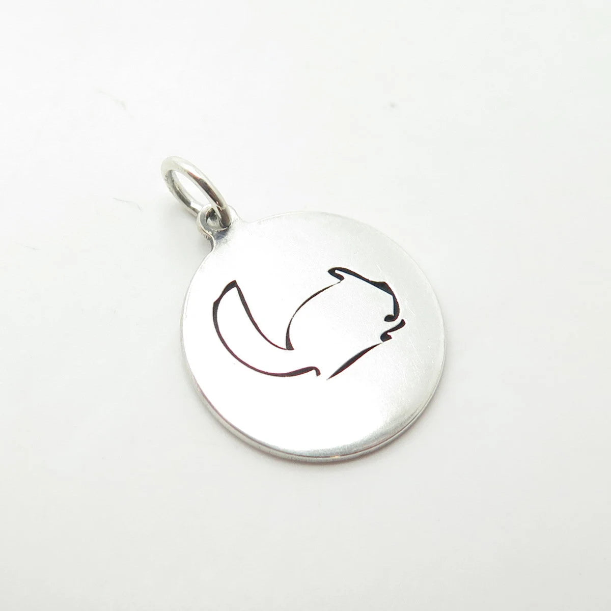 925 Sterling Silver USA Two In Town Squirrel Charm Pendant