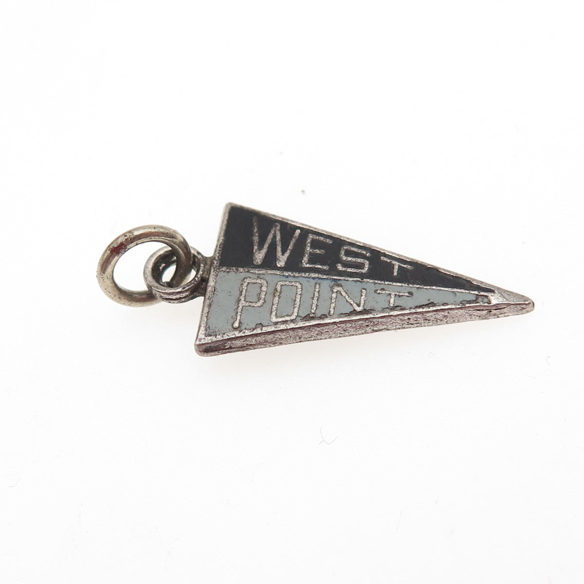 KINNEY 925 Sterling Silver Vintage Enamel West Point Mini Charm Pendant