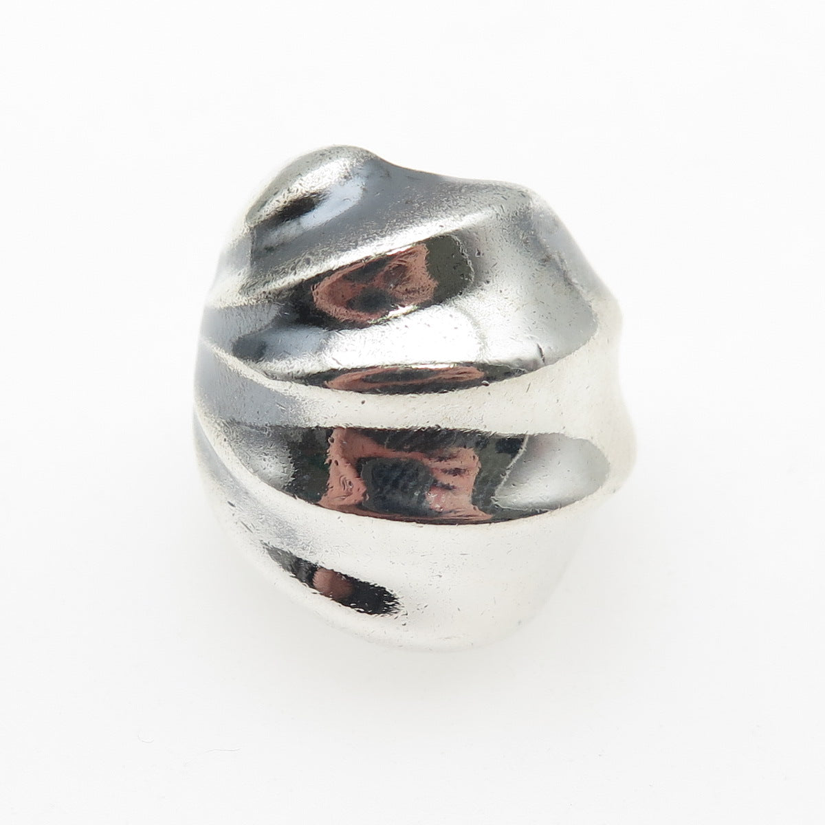 925 Sterling Silver Vintage Mexico Modernist Oxidized Statement Ring Size 6