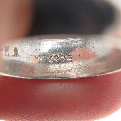 925 Sterling Silver Vintage Mexico Classic Wedding Band Ring Size 5.5