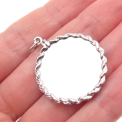 925 Sterling Silver Vintage Rhinestone Merry Christmas Fireplace Charm Pendant