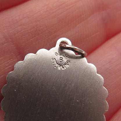 BEAU 925 Sterling Silver Vintage Happy Birthday Charm Pendant