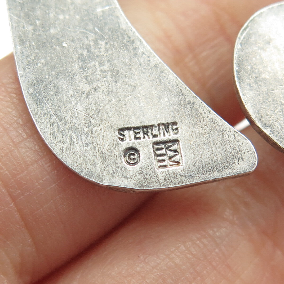 925 Sterling Silver Vintage EK Designs Modernist Pendant