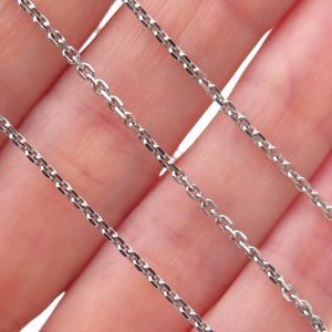 925 Sterling Silver Italy Cable Chain Necklace 24"