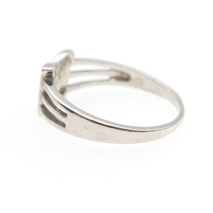 925 Sterling Silver Vintage Real Opal Butterfly Ring Size 10