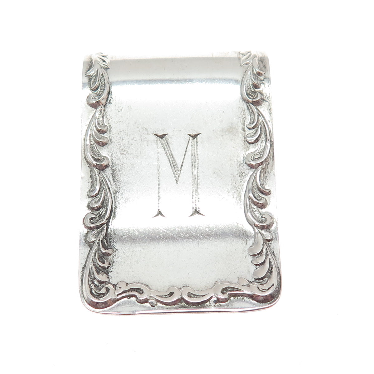 S. KIRK & SON Sterling Silver Antique Engraved Monogram Napkin Clip Holder #27