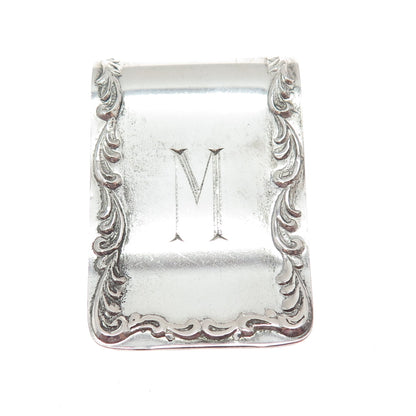 S. KIRK & SON Sterling Silver Antique Engraved Monogram Napkin Clip Holder #27