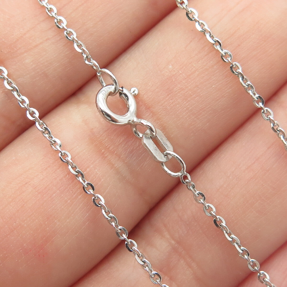 925 Sterling Silver Round-Cut C Z Snowflake Drop Cable Chain Necklace 16"