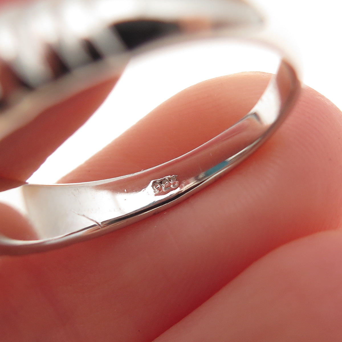 925 Sterling Silver Real Sleeping Beauty Turquoise Modernist Ring Size 8