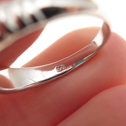 925 Sterling Silver Real Sleeping Beauty Turquoise Modernist Ring Size 8