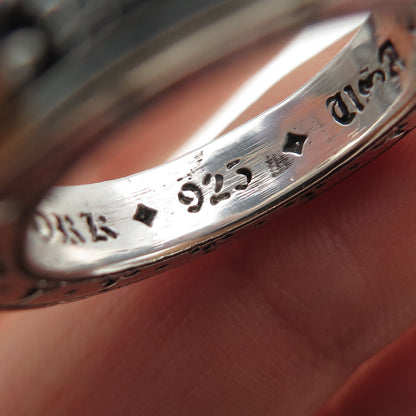CHULYAKOV NY 925 Sterling Silver Swagg Oxidized Band Ring Size 7.75