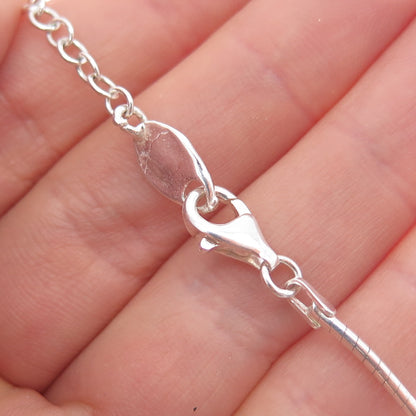 HAGIT GORALI 925 Sterling Silver Vintage Israel Modernist Necklace 16-20"