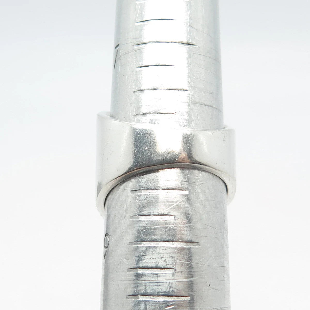 925 Sterling Silver Vintage Mexico SU Ribbed Statement Ring Size 8.25