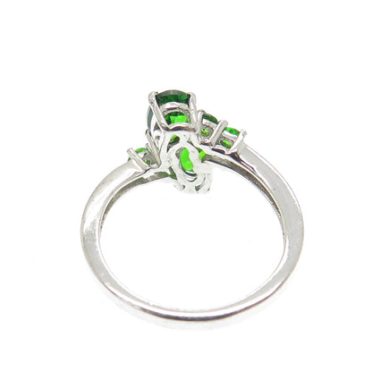 CHUCK CLEMENCY 925 Sterling Silver Vintage Real Peridot Gemstone Ring Size 5.25