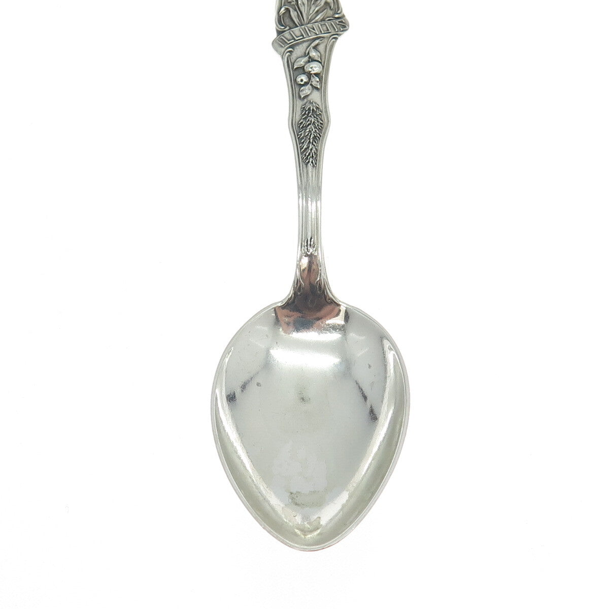 WATSON Sterling Silver Antique Art Deco Illinois States & Cities Coffee Spoon