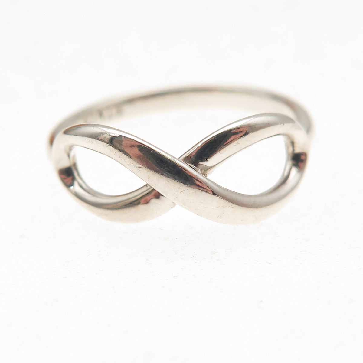 Tiffany & Co. 925 Sterling Silver Vintage Infinity Ring Size 7.25