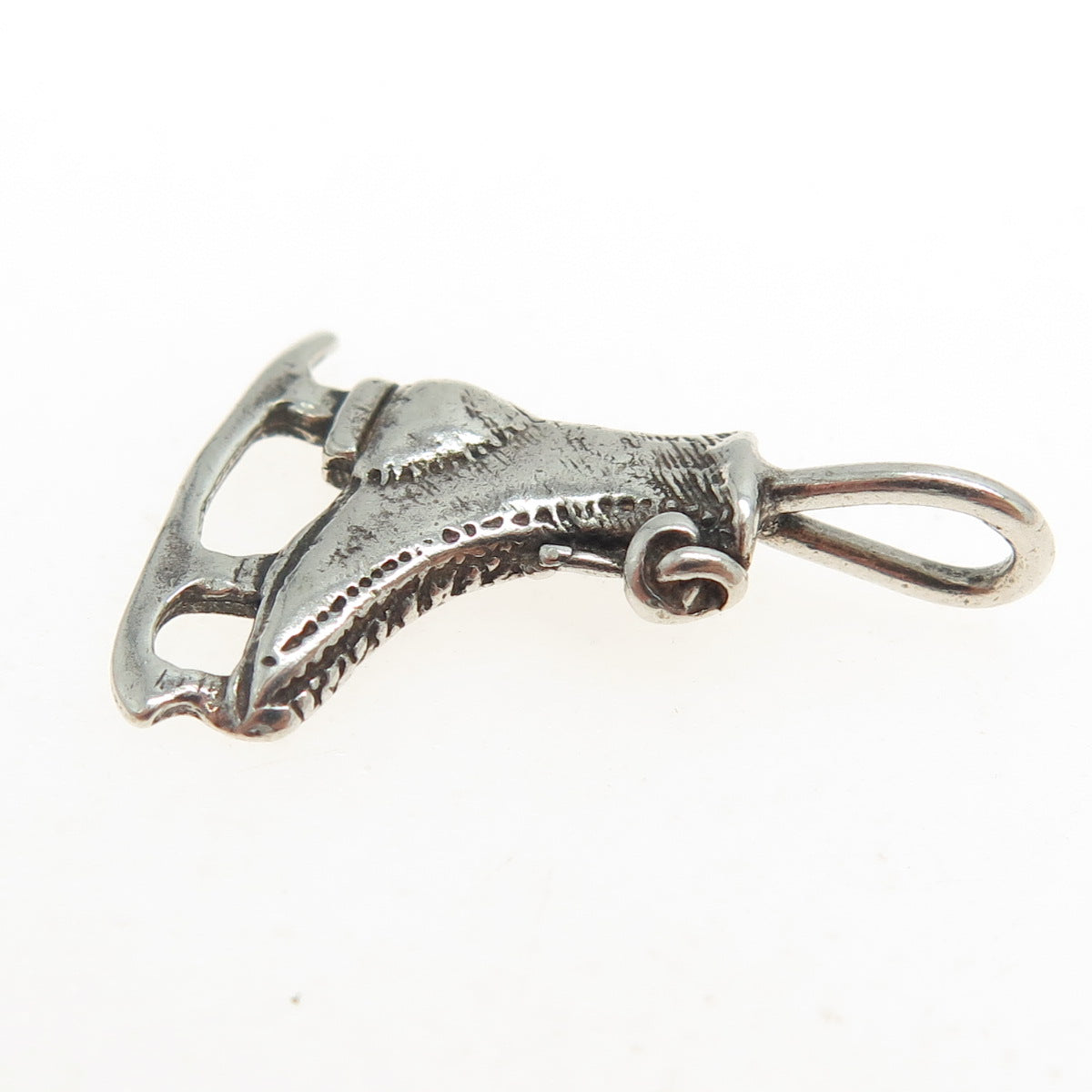 925 Sterling Silver Vintage Ice Skating Shoe Minimalist Charm Pendant