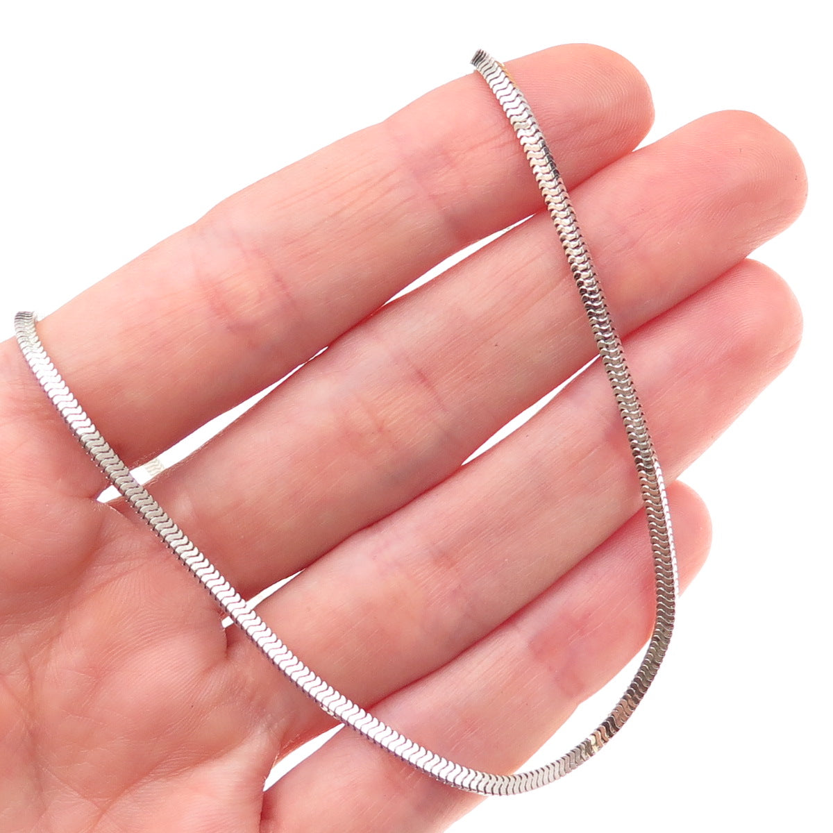 925 Sterling Silver Vintage Snake Chain Necklace 16"