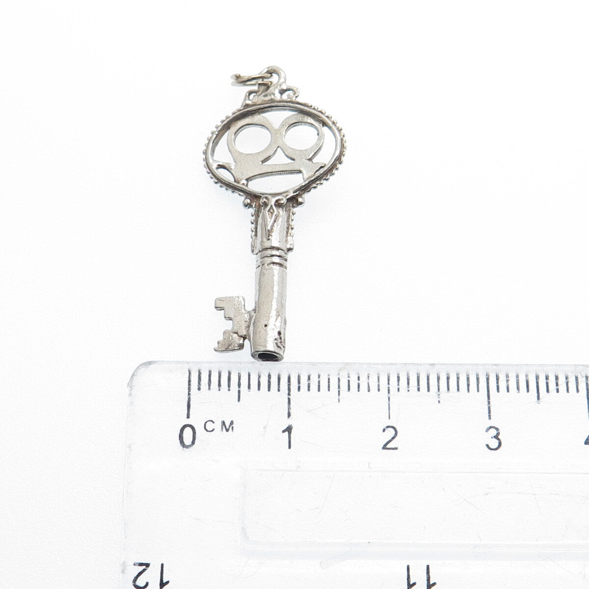 925 Sterling Silver Vintage Key to Heaven Charm Pendant