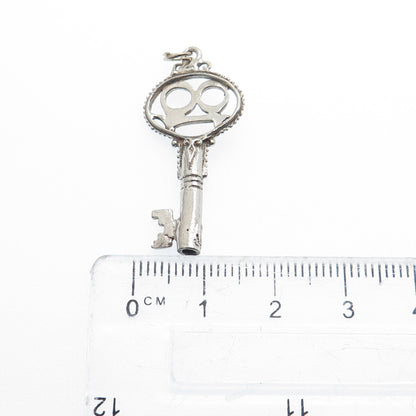 925 Sterling Silver Vintage Key to Heaven Charm Pendant