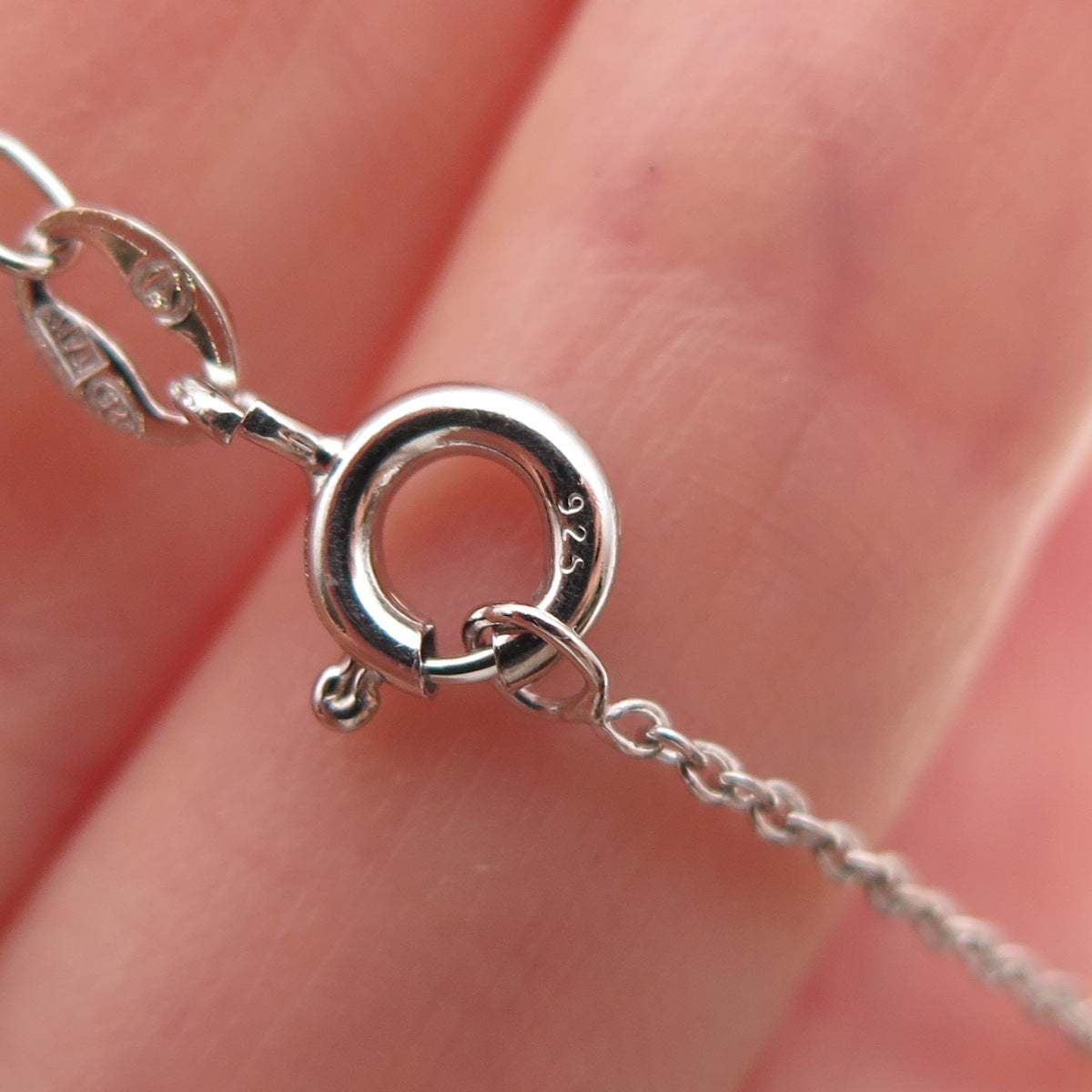 Jane Seymour 925 Sterling Real Diamond & Amethyst Heart Key Chain Necklace 18"