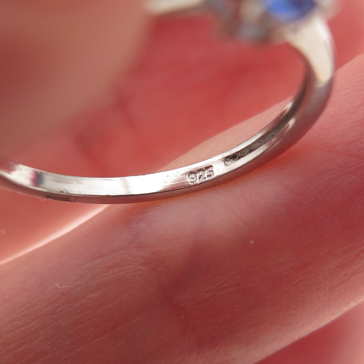 Chuck Clemency 925 Sterling Silver Real Oval-Cut Tanzanite Ring Size 8.25
