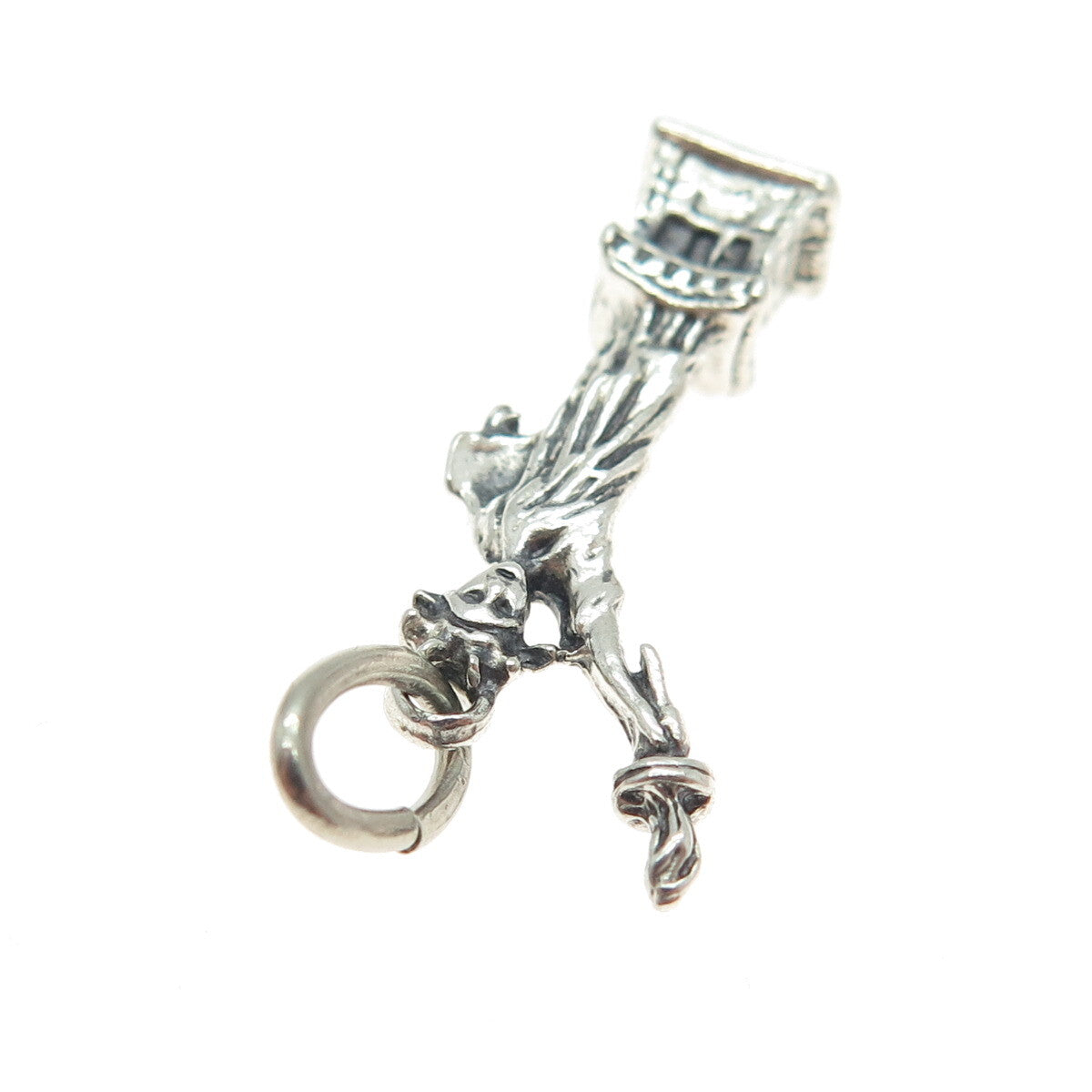 BEAU 925 Sterling Silver Vintage Statue of Liberty 3D Charm Pendant