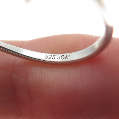 JCM JACMEL MAURITIUS 925 Sterling Silver Pear-Cut Shaped C Z Ring Size 8.25