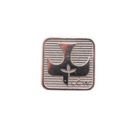 Robbins & Co. Sterling Silver Vintage League of Catholic Women Mini Pin Brooch