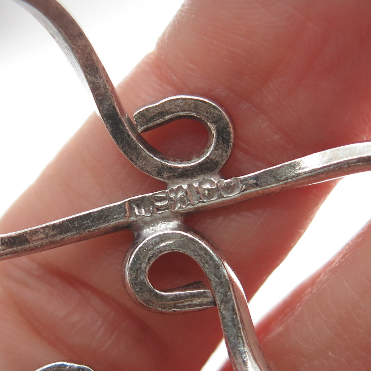 925 Sterling Silver Vintage Mexico Infinity Ornate Adjustable Cuff Bracelet 7"