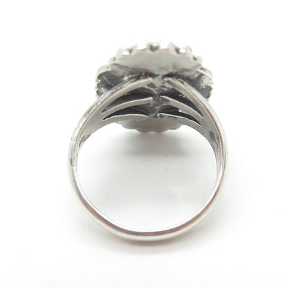 MAISELS INDIAN TRADING Sterling Silver Vintage Turquoise Inlay Ring Size 5.75