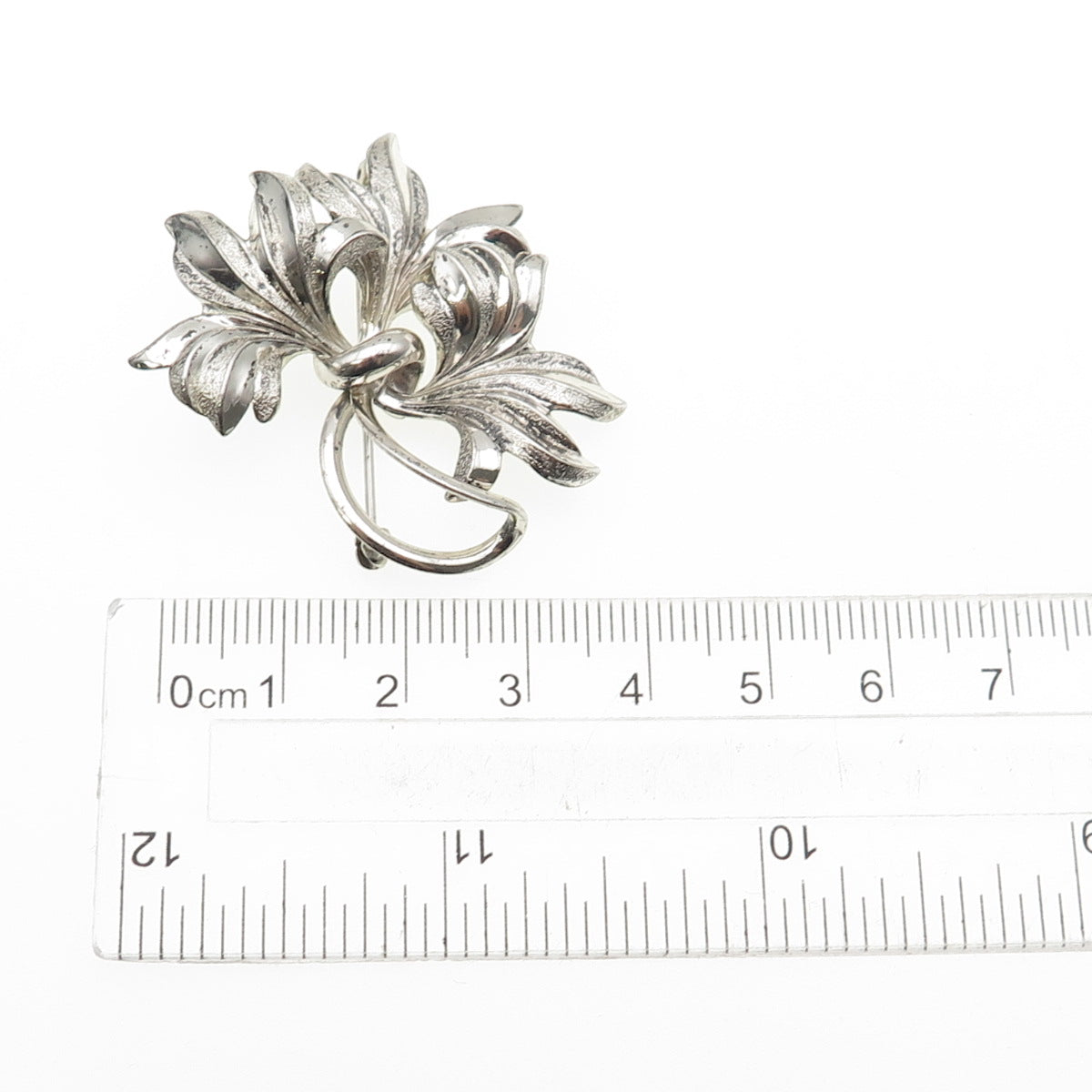 FORSTNER 925 Sterling Silver Antique Art Deco Floral Pin Brooch
