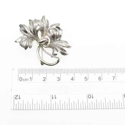 FORSTNER 925 Sterling Silver Antique Art Deco Floral Pin Brooch