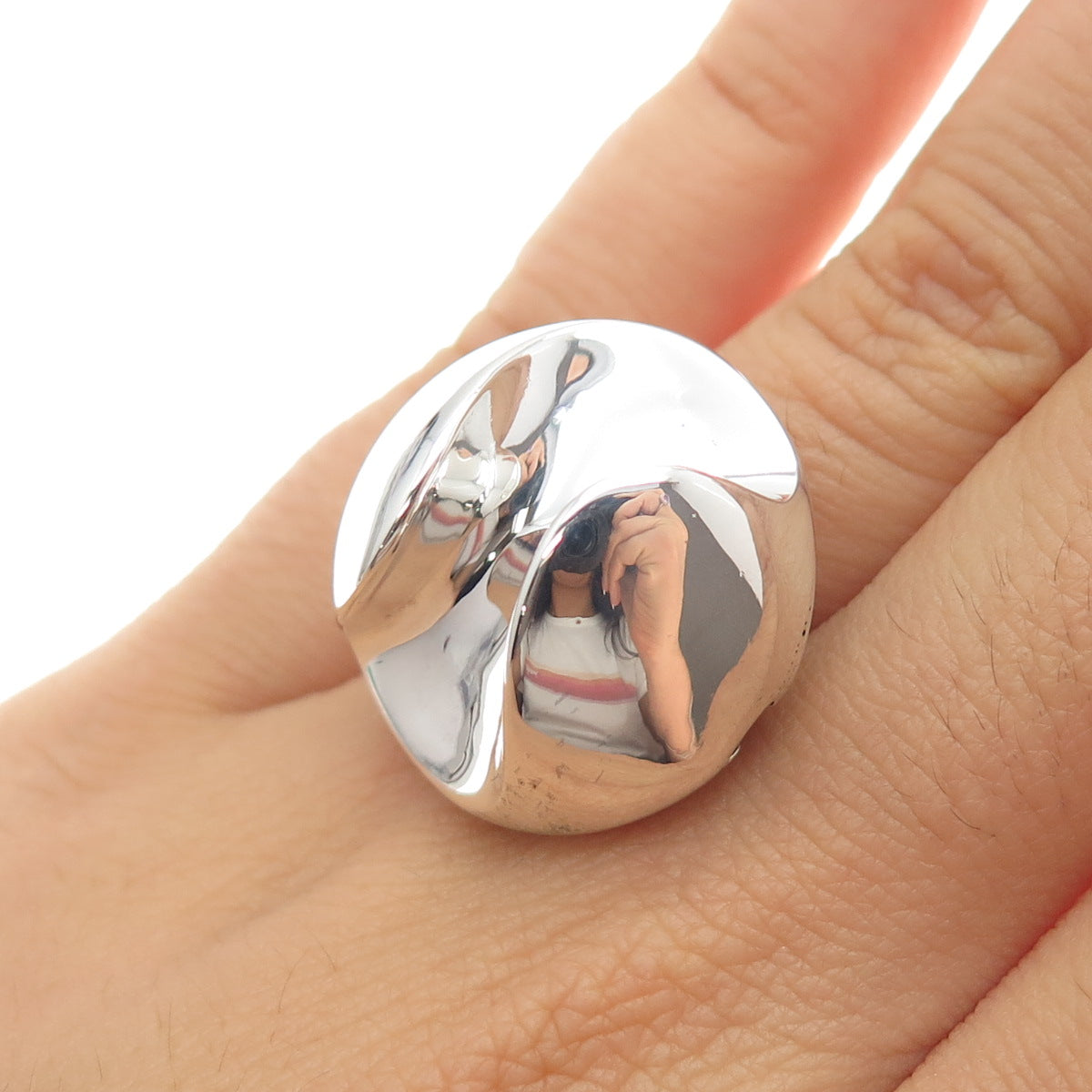 Matti J. Hyvarinen 925H Sterling Vintage 1972 Finland Modernist Ring Size 6.25